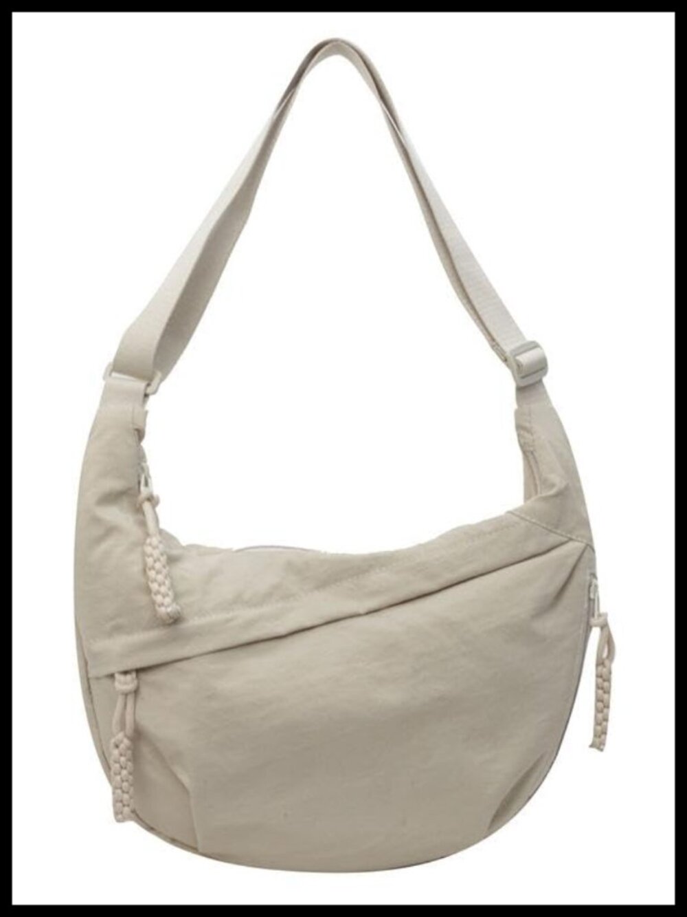 Waterproof Nylon Crescent Crossbody Bag Adjustable Strap Sling Handbag Travel